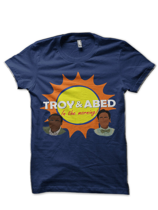 Troy And Abed In The Morning Navy Blue T-Shirt Hoodie, Sweatshirt | CoreVibeTees.com