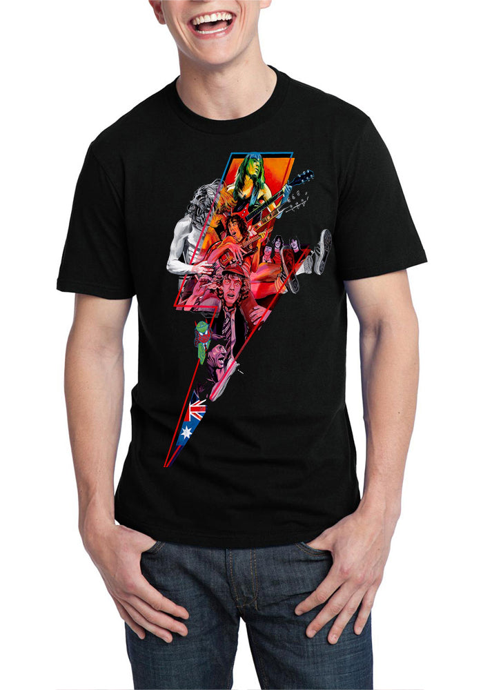 AC DC Rock Band Black T-Shirt Style001 Hoodie, Sweatshirt | CoreVibeTees.com