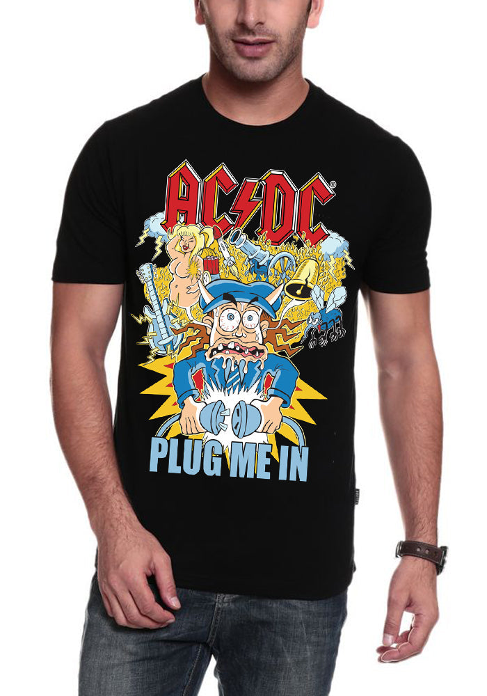 AC DC Plug Me In Black T-Shirt Hoodie, Sweatshirt | CoreVibeTees.com