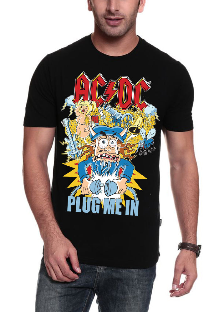 AC DC Plug Me In Black T-Shirt Hoodie, Sweatshirt | CoreVibeTees.com