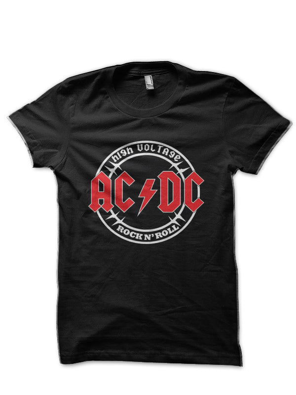 Ac Dc High Voltage Rock N Roll Black T-Shirt Hoodie, Sweatshirt | CoreVibeTees.com
