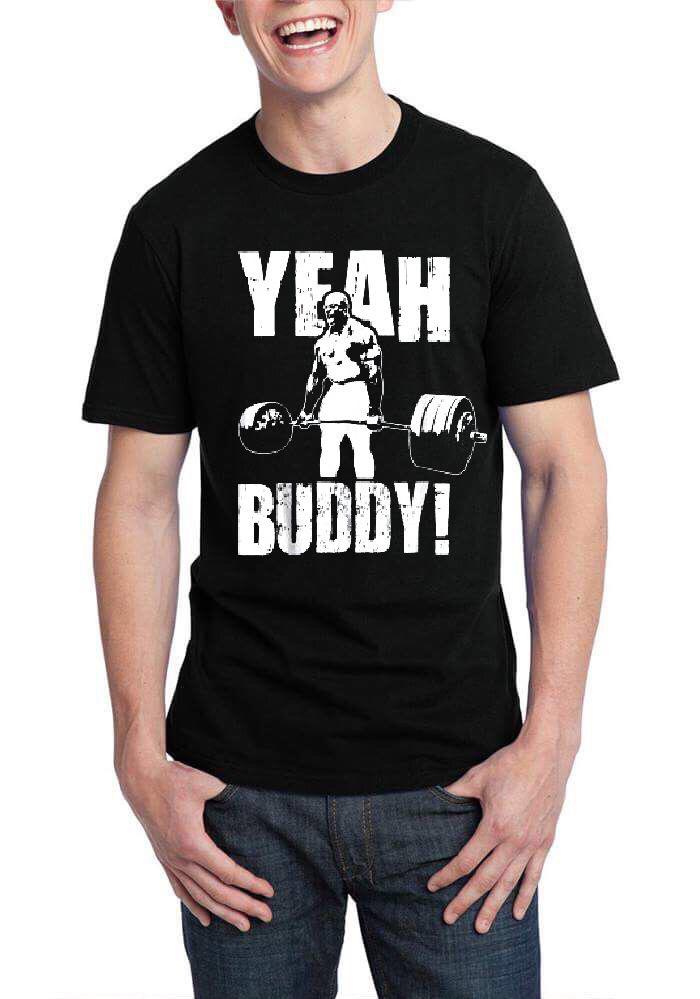 Yeah Buddy Half Sleeve Black T-Shirt Hoodie, Sweatshirt | CoreVibeTees.com