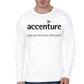 Accenture White Full Sleeve Tee Hoodie, Sweatshirt | CoreVibeTees.com
