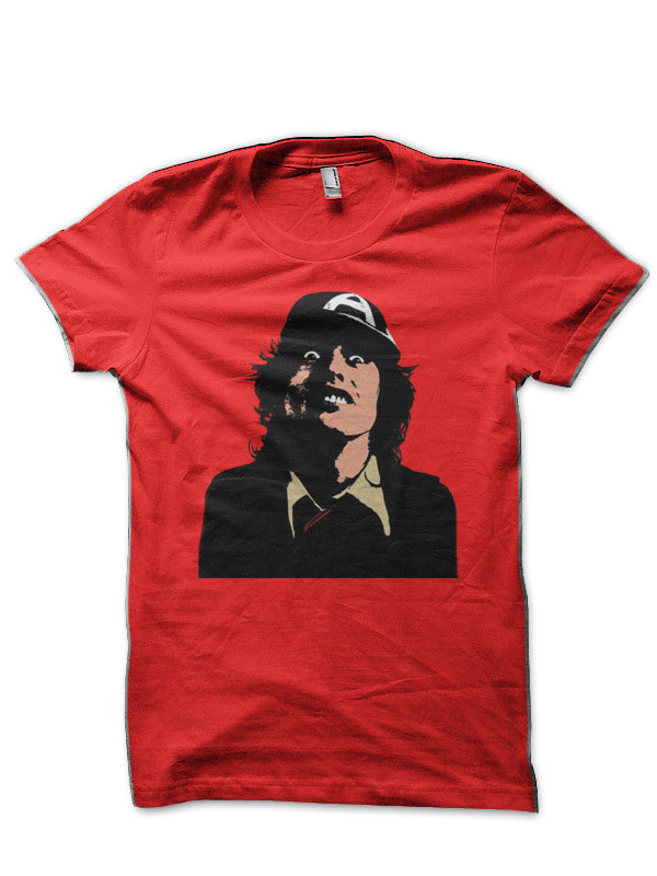 Ac Dc Angus Young Red T-Shirt Hoodie, Sweatshirt | CoreVibeTees.com