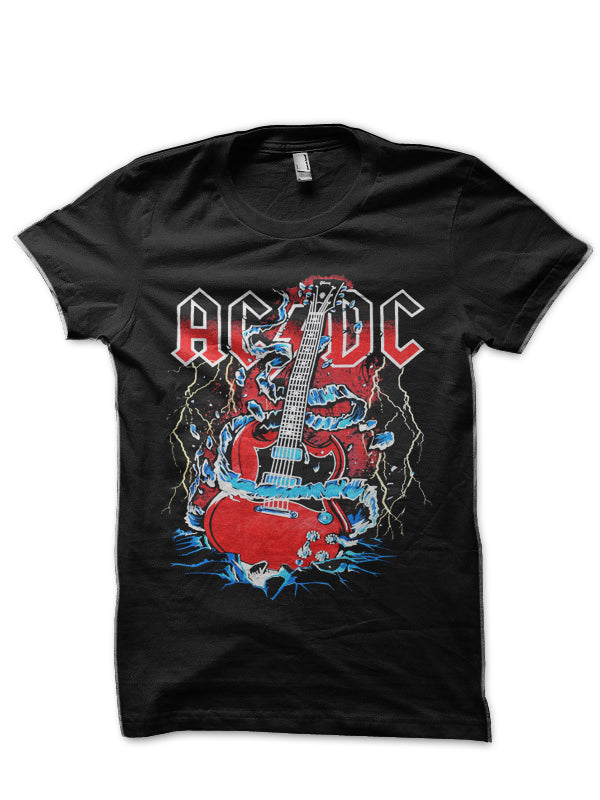 AC/DC â€“ Guitar Black T-Shirt Style002 Hoodie, Sweatshirt | CoreVibeTees.com