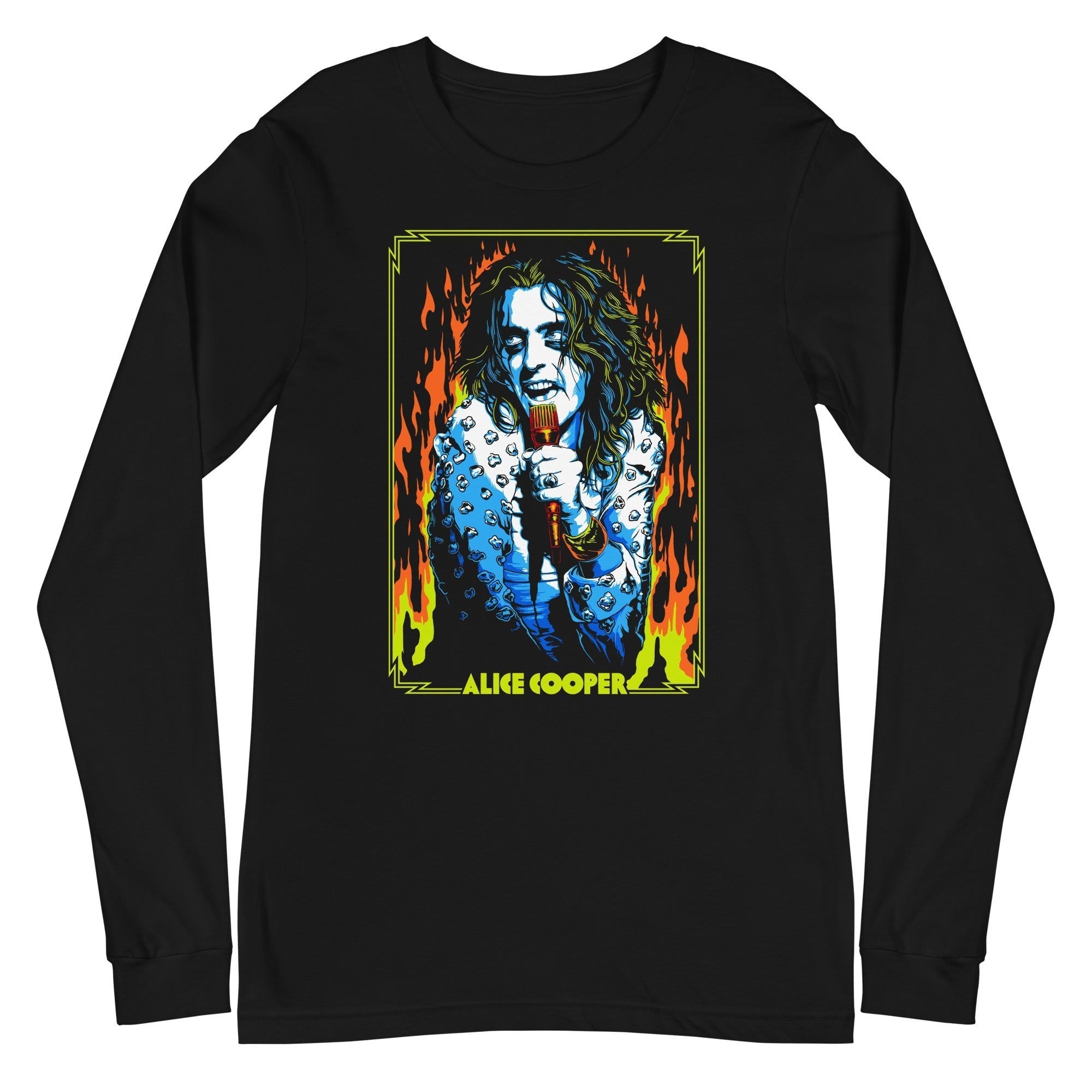 Alice Cooper - Flames Long Sleeve T-Shirt Hoodie, Sweatshirt | CoreVibeTees.com