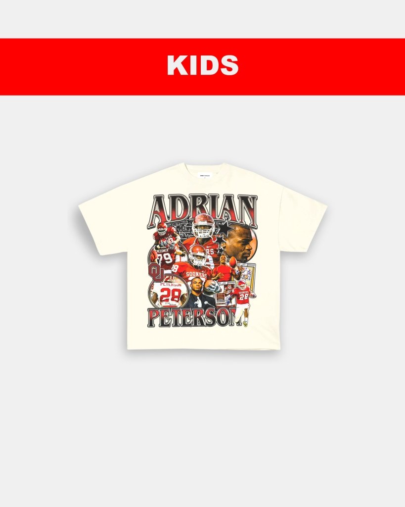 ADRIAN PETERSON - OKLAHOMA - KIDS TEE Hoodie, Sweatshirt | CoreVibeTees.com (Image 4)