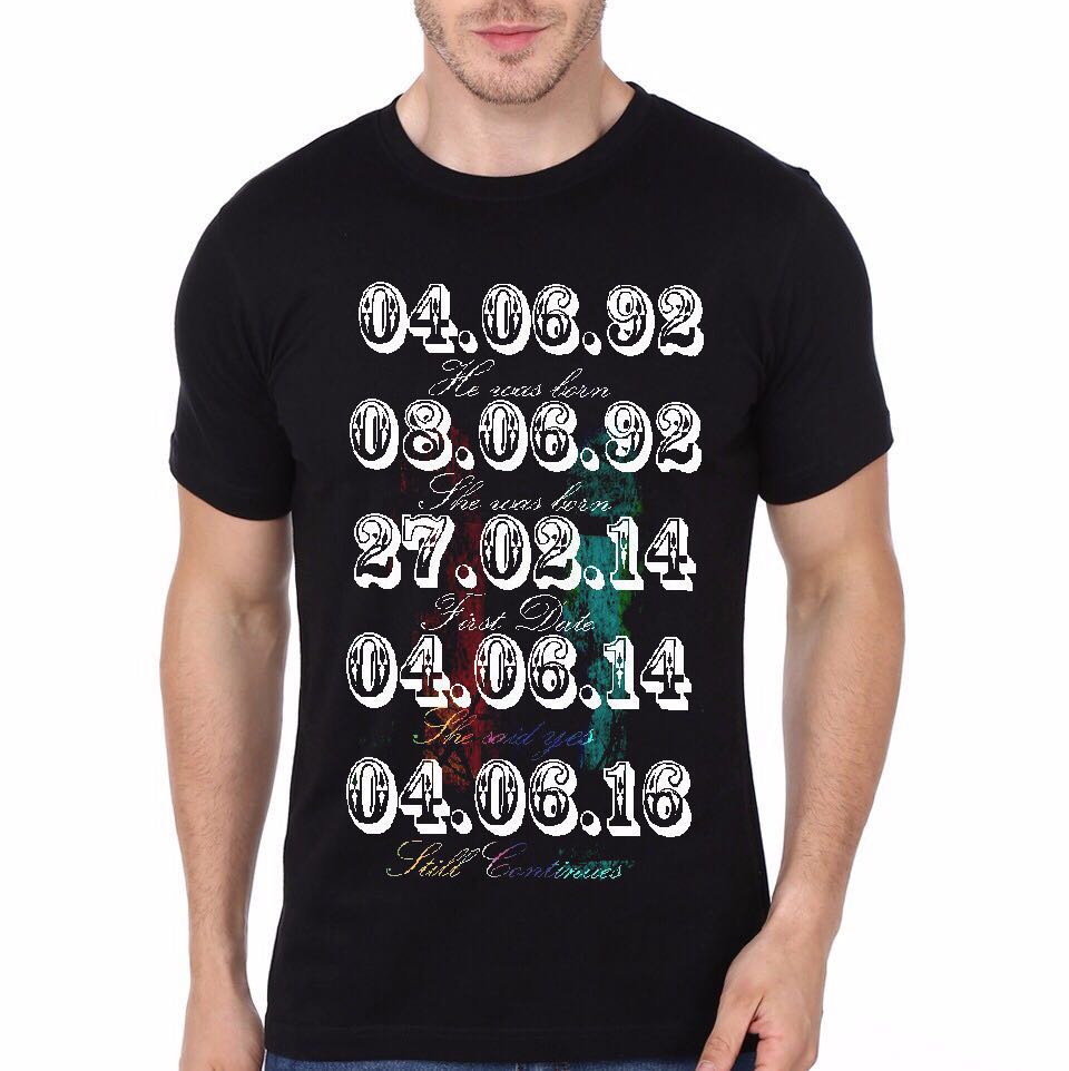 Dates Custom Black T-Shirt Hoodie, Sweatshirt | CoreVibeTees.com