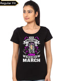 A Woman Born In March Black T-Shirt Hoodie, Sweatshirt | CoreVibeTees.com