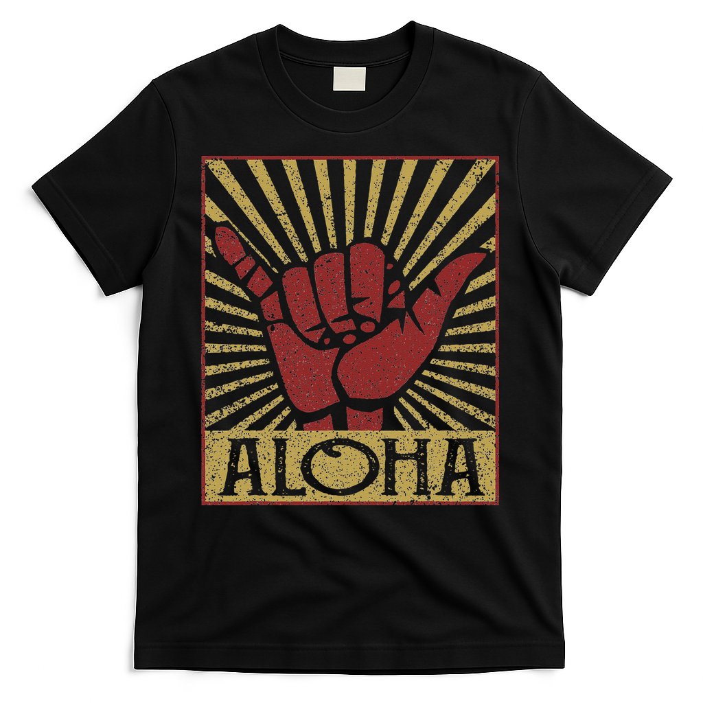 Aloha Hawaiian Hawaii Vintage Distressed Shaka Sign T-Shirt Hoodie, Sweatshirt | CoreVibeTees.com
