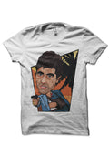 Scarface Half Sleeve White T-Shirt Hoodie, Sweatshirt | CoreVibeTees.com