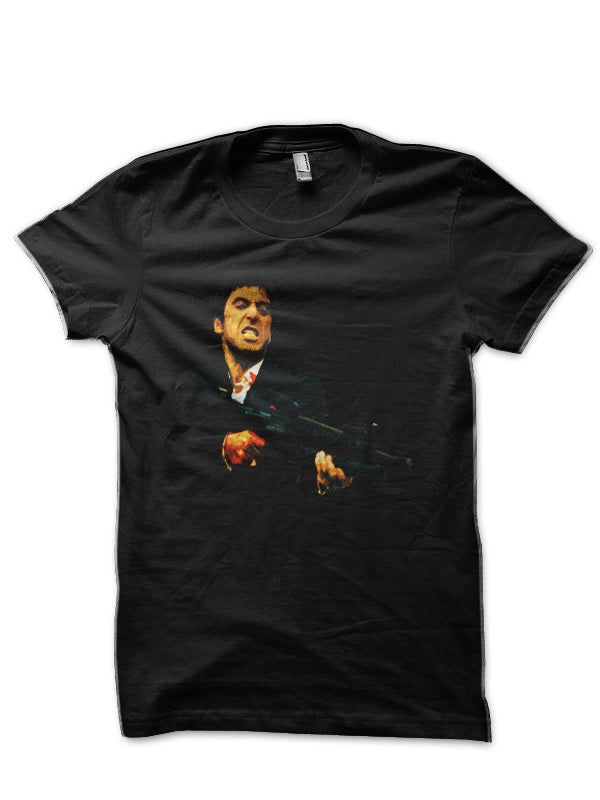 Scarface Half Sleeve Black T-Shirt Style001 Hoodie, Sweatshirt | CoreVibeTees.com