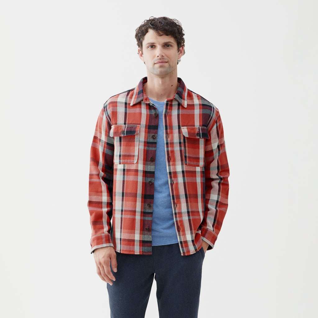 Alex Plaid Utility Overshirt - Orange Combo T-Shirts, Hoodie, Sweatshirt | CoreVibeTees.com (Image 1)
