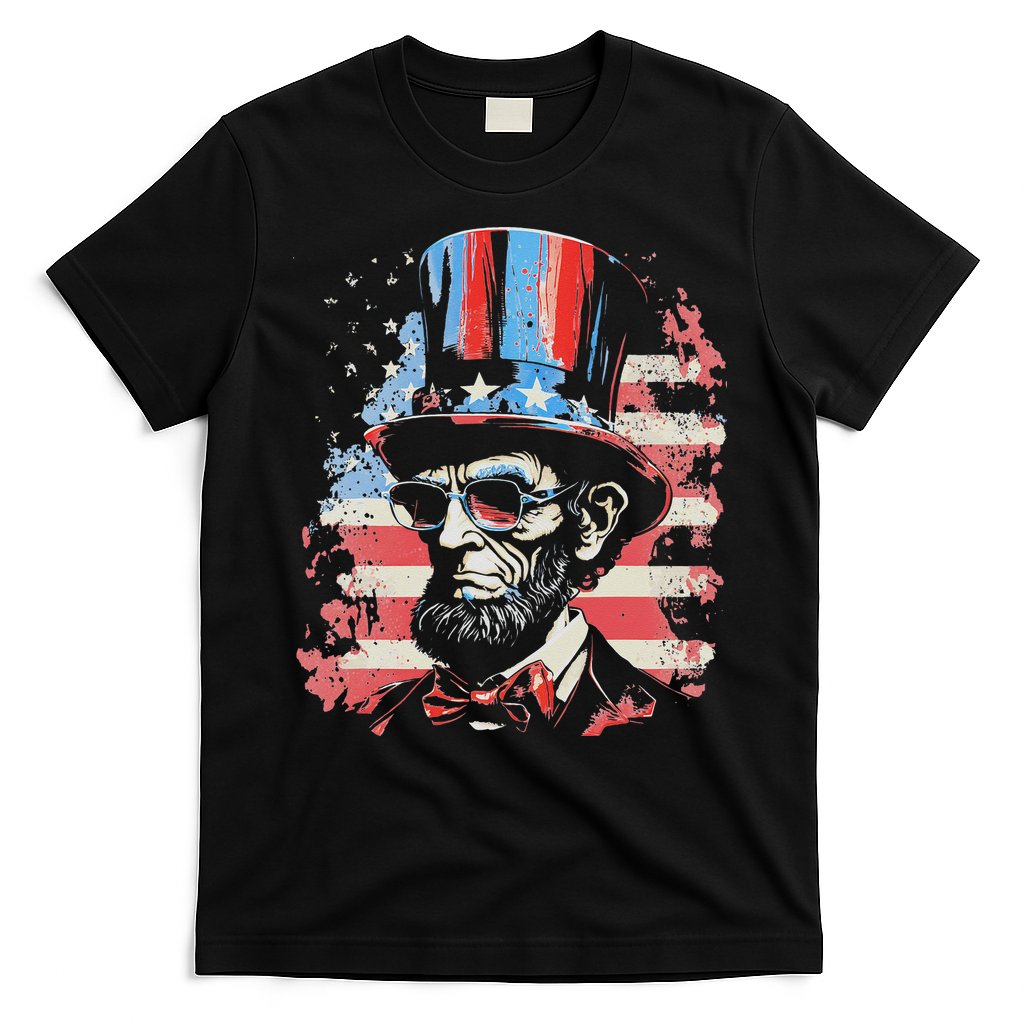 Abraham Lincoln Funny 4th of July American Flag USA America T-Shirt Hoodie, Sweatshirt | CoreVibeTees.com