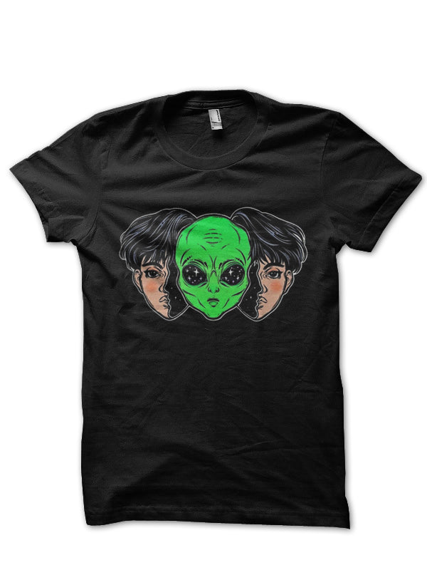 Alien Black T-Shirt Hoodie, Sweatshirt | CoreVibeTees.com