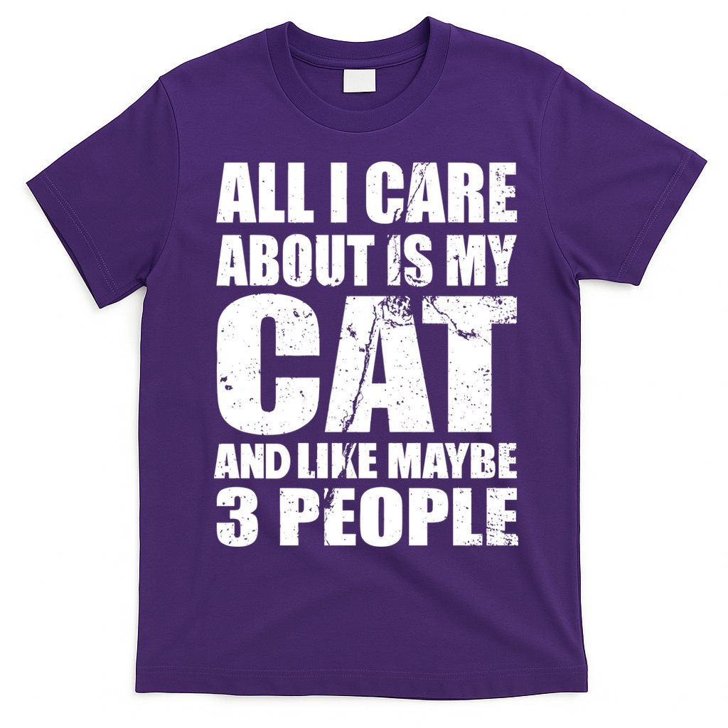 All I Care About Is My Cat And Like 3 People T-Shirt Hoodie, Sweatshirt | CoreVibeTees.com