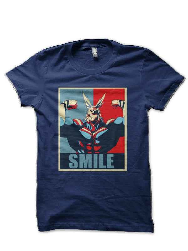 SMILE Navy Blue T-Shirt Hoodie, Sweatshirt | CoreVibeTees.com