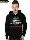 TRAINING TO BEAT ALL MIGHT Black Hoodie T-Shirts, Sweatshirt | CoreVibeTees.com