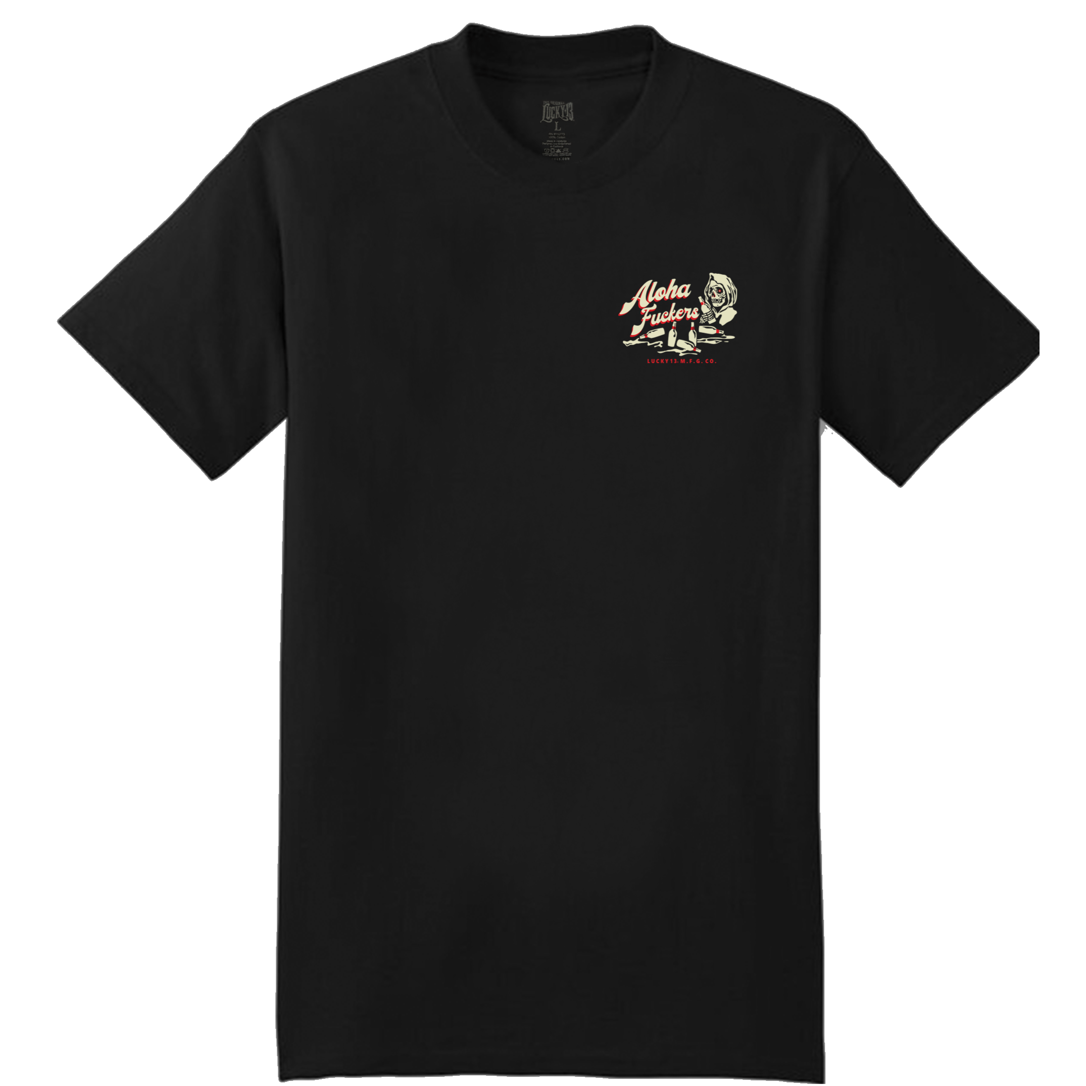 Lucky 13 Aloha T-Shirt Hoodie, Sweatshirt | CoreVibeTees.com (Image 2)