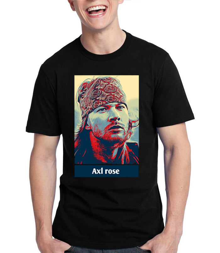 Axl Rose Half Sleeve Black T-Shirt Hoodie, Sweatshirt | CoreVibeTees.com