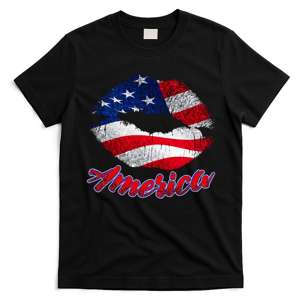 American Lips T-Shirt Hoodie, Sweatshirt | CoreVibeTees.com