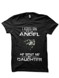 I Asked God For An Angle He Sent Me My Daughter Black T-Shirt Hoodie, Sweatshirt | CoreVibeTees.com