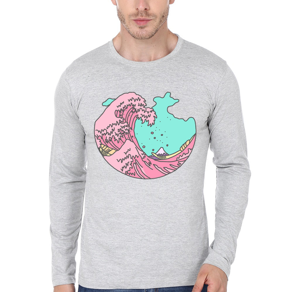 Japanese Pastel Kawaii Anime Meme Surf Beach Wave Grey T-Shirt Hoodie, Sweatshirt | CoreVibeTees.com