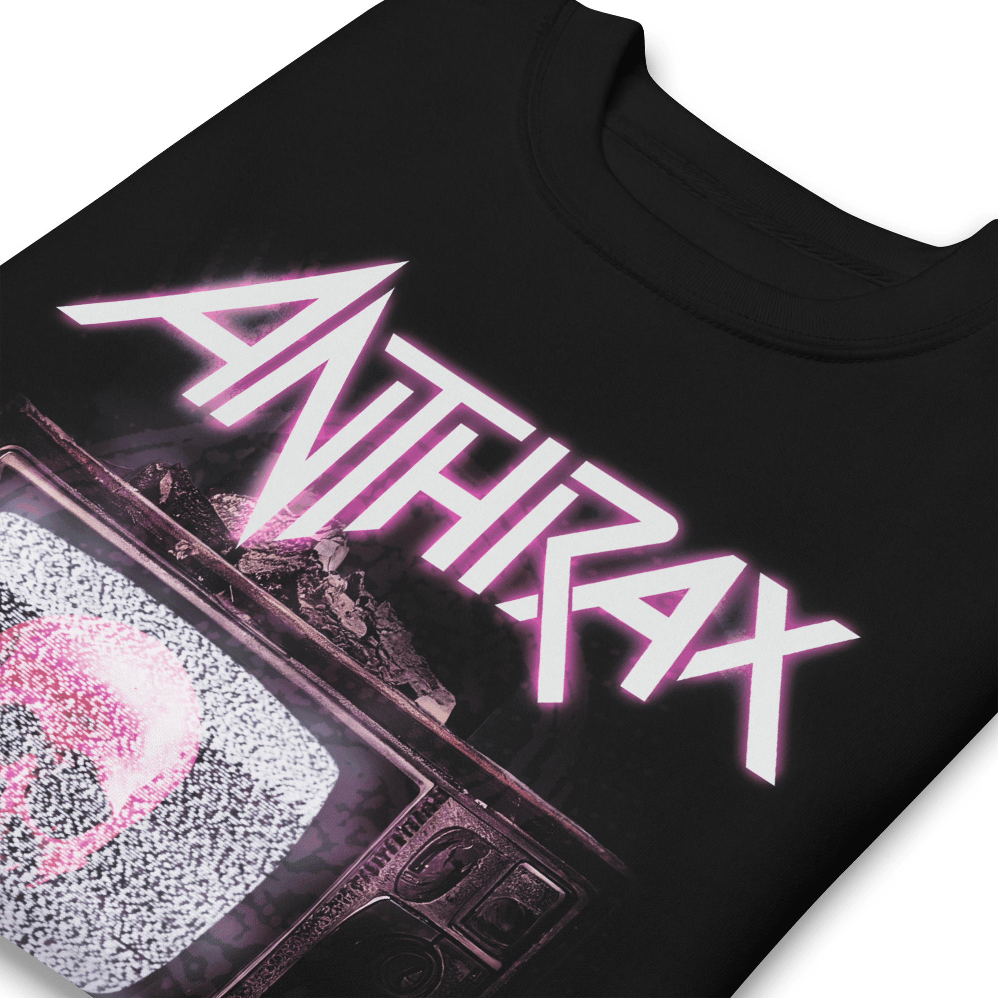 Anthrax - Skull TV Sweatshirt T-Shirts, Hoodie | CoreVibeTees.com (Image 3)