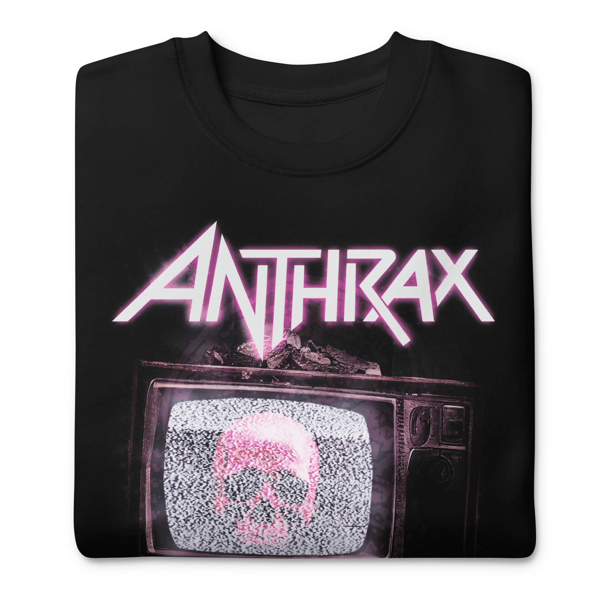 Anthrax - Skull TV Sweatshirt T-Shirts, Hoodie | CoreVibeTees.com (Image 2)