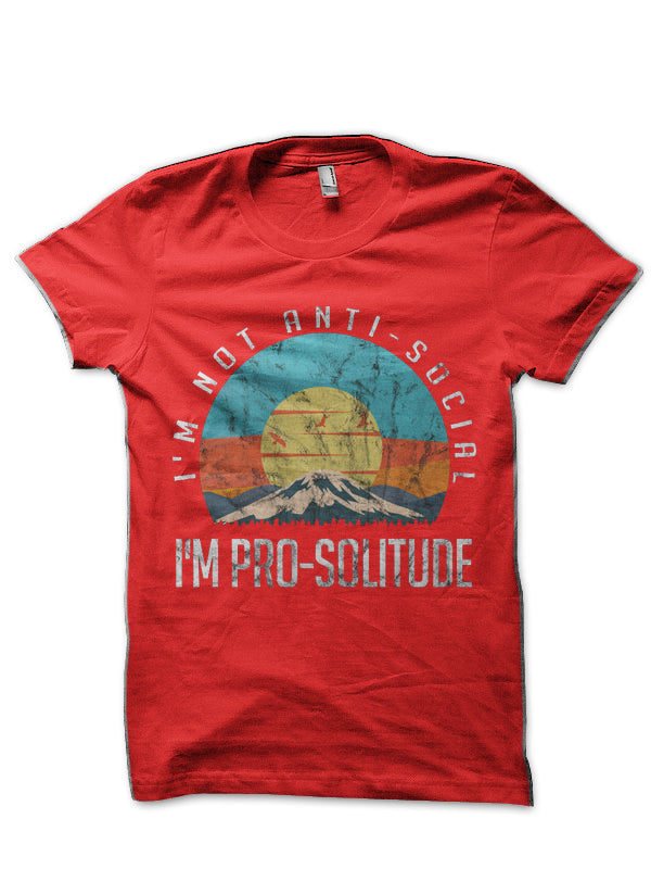 Iâ€™m Not Anti-Social Iâ€™m Pro-Solitude Introverts Vintage Red T-Shirt Hoodie, Sweatshirt | CoreVibeTees.com