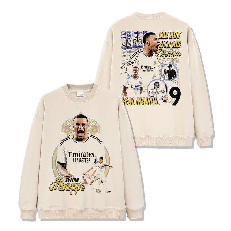 Kylian  MbappÃ© Real Madrid "Signature" Sweatshirt T-Shirts, Hoodie | CoreVibeTees.com (Image 1)