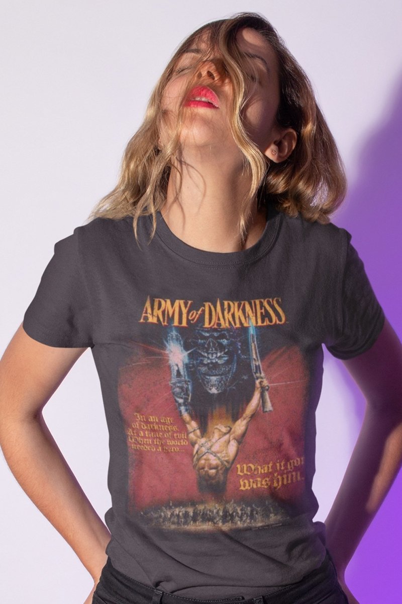 Army Of Darkness - AOD Poster Boyfriend Tee Hoodie, Sweatshirt | CoreVibeTees.com (Image 1)
