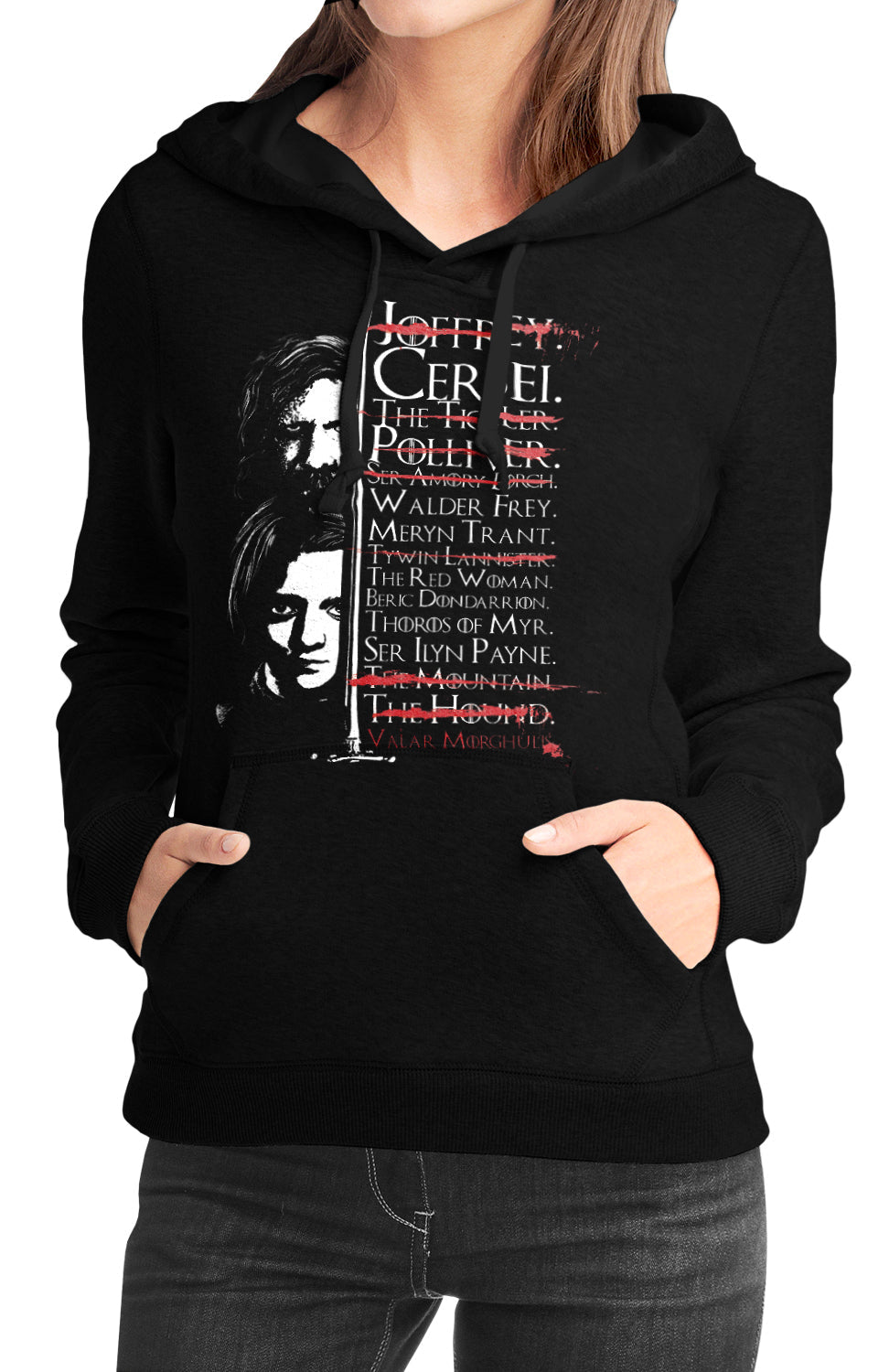 Arya Girls Black Hoodie T-Shirts, Sweatshirt | CoreVibeTees.com