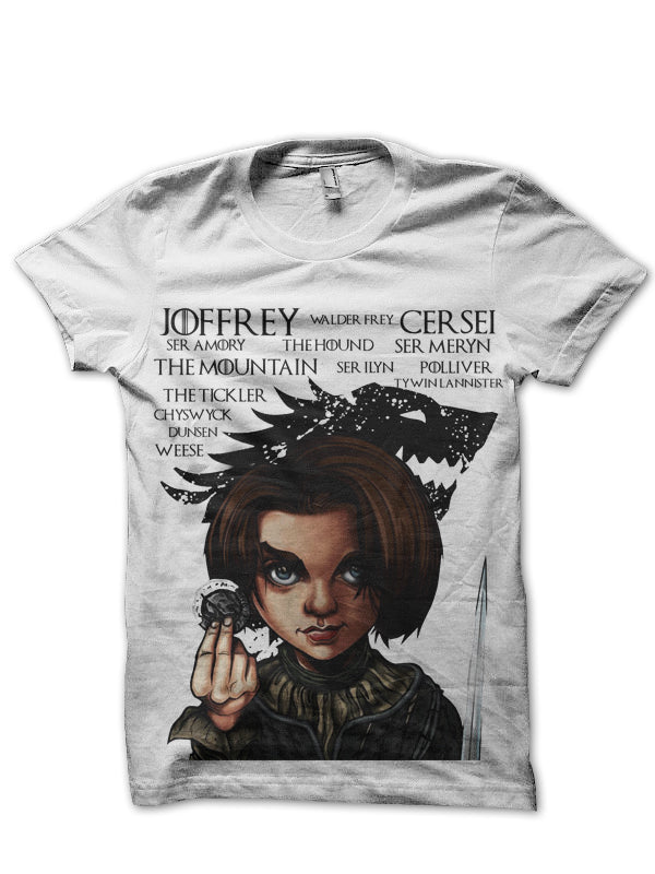 Arya Starkâ€™s List T-Shirt (All Colours) Hoodie, Sweatshirt | CoreVibeTees.com