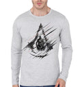 Assassinâ€™s Creed Grey Full Sleeve T-Shirt Hoodie, Sweatshirt | CoreVibeTees.com