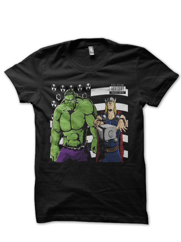 Bombs Over Asgard Black Half Sleeve T-Shirt Hoodie, Sweatshirt | CoreVibeTees.com