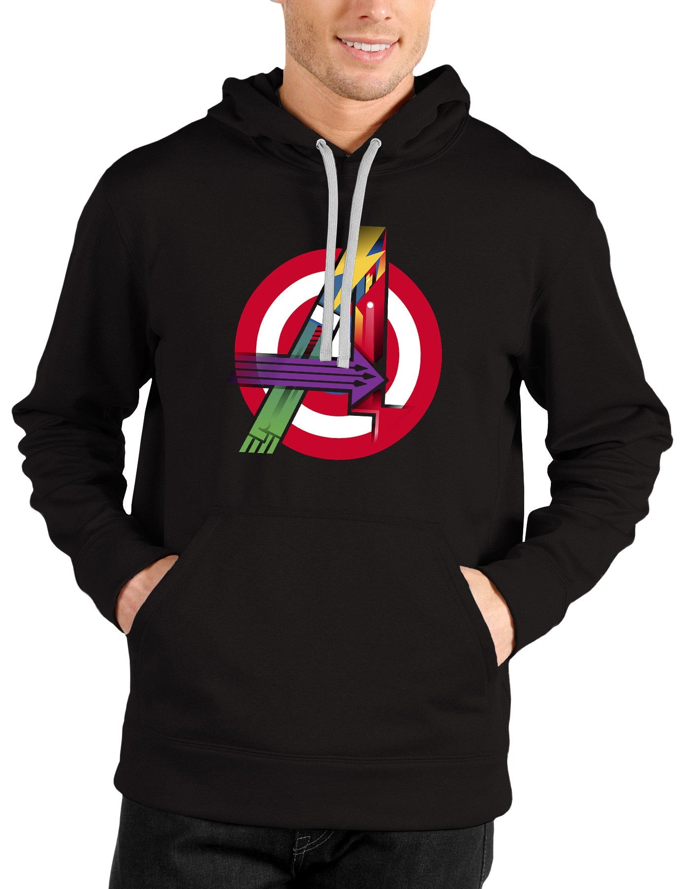The Avengers : Team Assembled Black Hoodie T-Shirts, Sweatshirt | CoreVibeTees.com