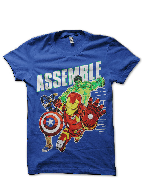 Avengers Assemble Royal Blue T-Shirt Hoodie, Sweatshirt | CoreVibeTees.com