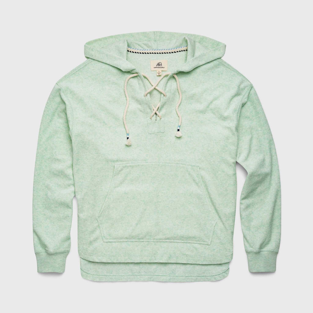 Avery Laceup Terry Hoodie - Green Bay Heather T-Shirts, Sweatshirt | CoreVibeTees.com (Image 1)