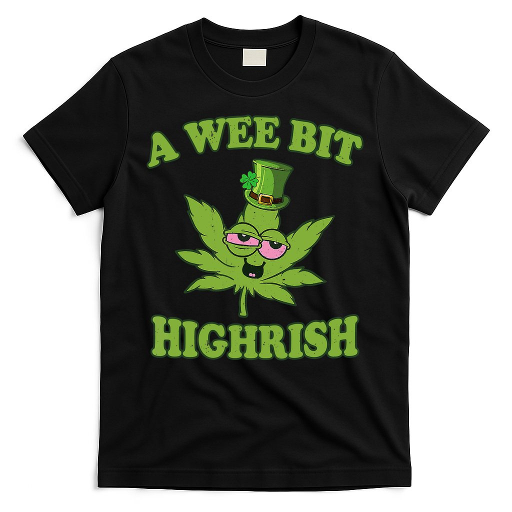 A Wee Bit Highrish Funny 420 Weed Marijuana St Patricks Day T-Shirt Hoodie, Sweatshirt | CoreVibeTees.com