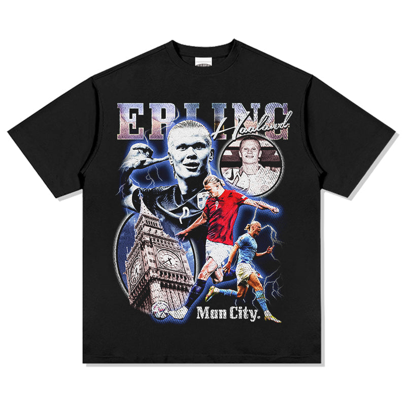 Erling Haaland "Man City" Tee Hoodie, Sweatshirt | CoreVibeTees.com (Image 1)
