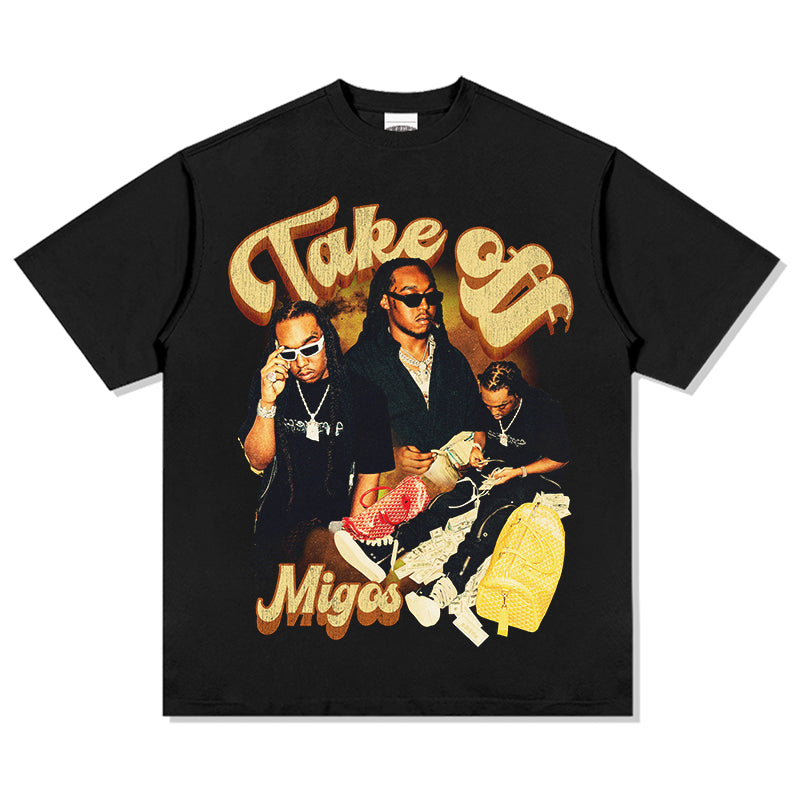 Migos By Takeoff Tee Hoodie, Sweatshirt | CoreVibeTees.com (Image 1)