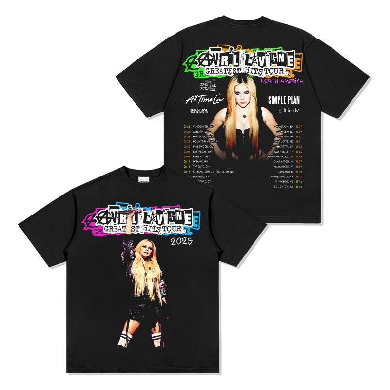 Avril Lavigne "Greatest Hits Tour 2025" Tee Hoodie, Sweatshirt | CoreVibeTees.com (Image 1)