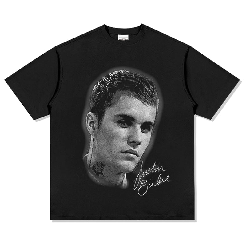 Justin Bieber Signature Tee Hoodie, Sweatshirt | CoreVibeTees.com (Image 1)