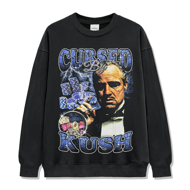 Cursed by Kush Sweatshirt T-Shirts, Hoodie | CoreVibeTees.com (Image 1)