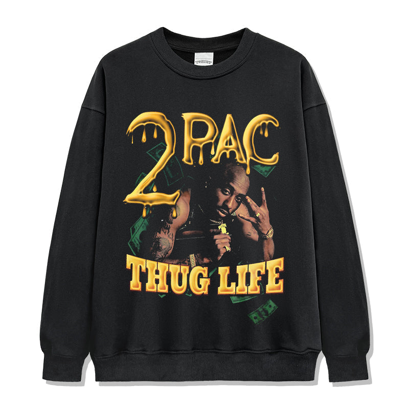 Thug Life By Tupac Shakur Sweatshirt T-Shirts, Hoodie | CoreVibeTees.com (Image 1)