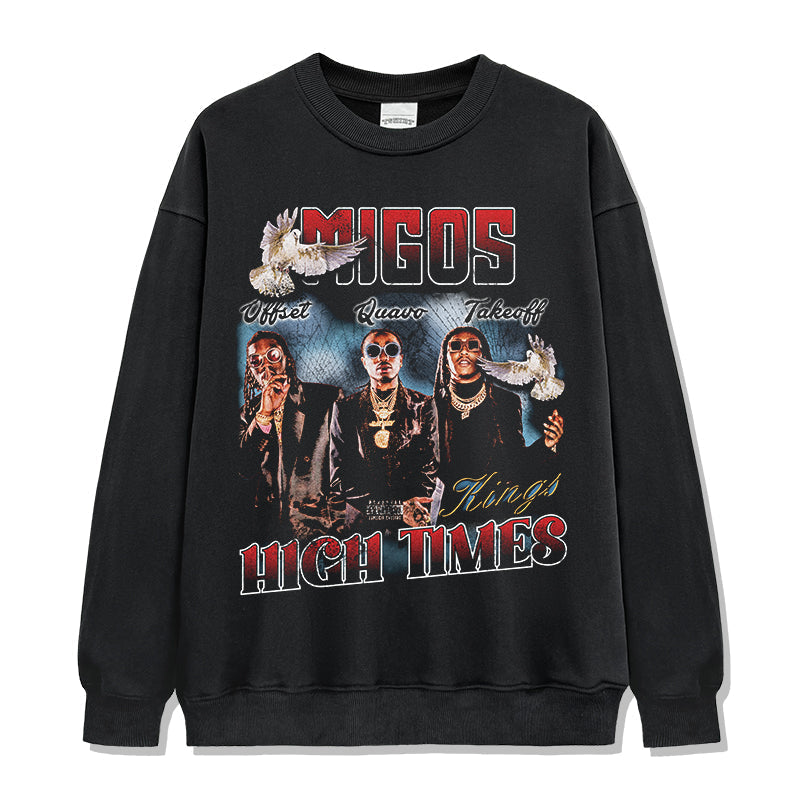 High Times By Migos Sweatshirt T-Shirts, Hoodie | CoreVibeTees.com (Image 1)