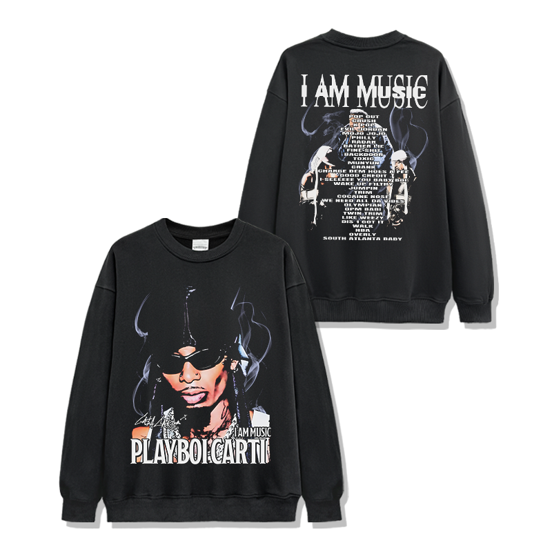 Playboi Carti "I Am Music" Sweatshirt Style005 T-Shirts, Hoodie | CoreVibeTees.com (Image 1)
