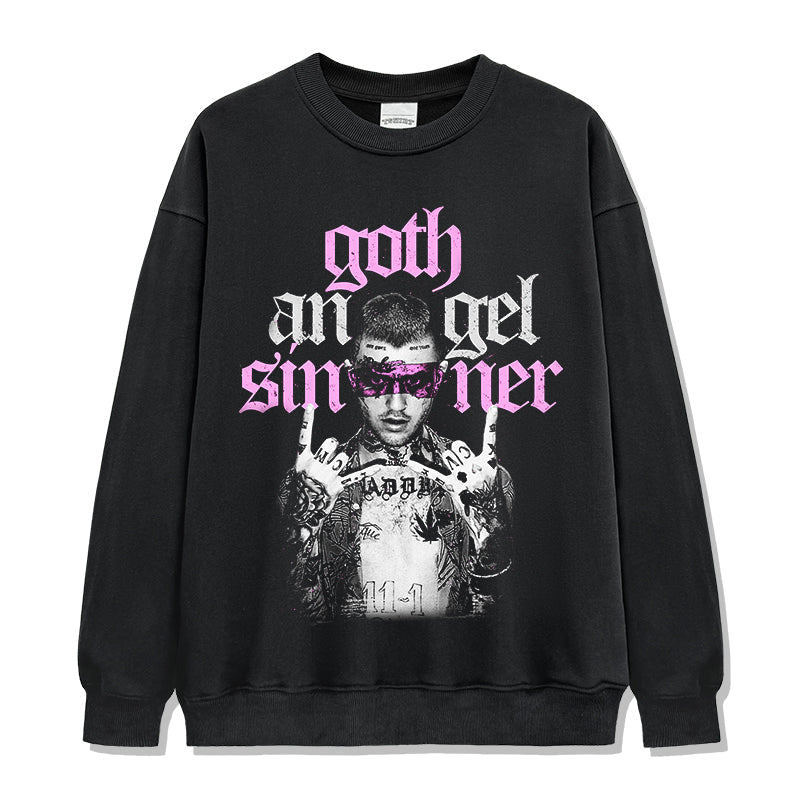 Goth Angel Sinner By Lil Peep Sweatshirt T-Shirts, Hoodie | CoreVibeTees.com (Image 1)