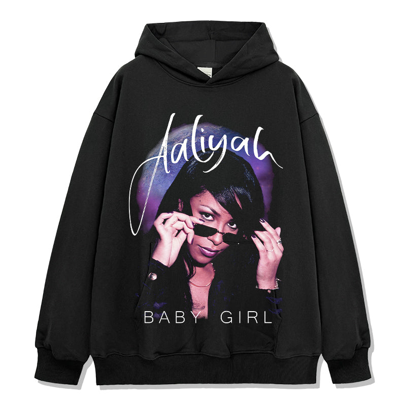 Baby Girl By Aaliyah Hoodie T-Shirts, Sweatshirt | CoreVibeTees.com (Image 1)
